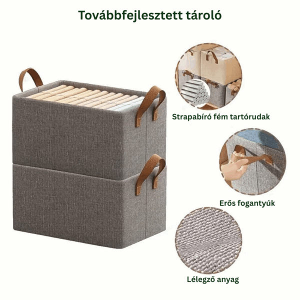 EcoBin vászon szekrényrendszerező készlet tárolás