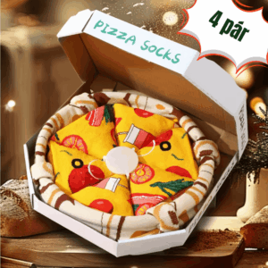 EcoBin bambusz pet palackgyűjtő kuka és vicces pizza zokni