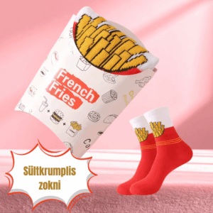 EcoBin bambusz pet palackgyűjtő kuka és vicces sültkrumplis zokni